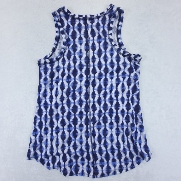 Athleta Womens Breezy‎ Tank Top Blue Abstract Print Sleeveless Athleisure Size S - Picture 2 of 6